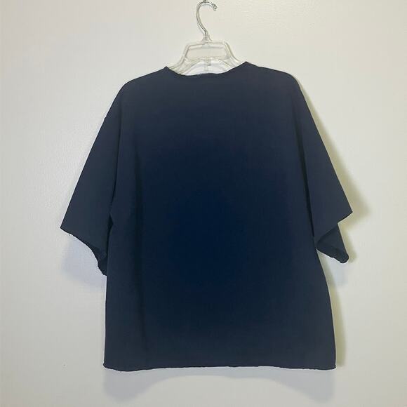 Cropped Raw Hem Vintage Georgia Tech Sweatshirt 90s Collegiate Yellow Jackets XL - Picture 8 of 8